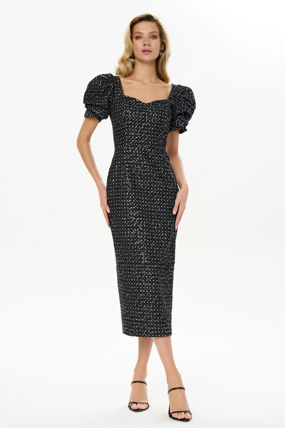 Sweetheart Denim Midi Dress