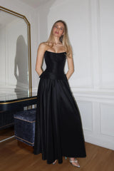 Buttoned Corset And Lapel Skirt