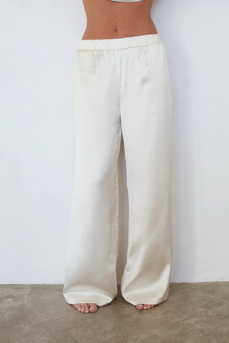 Nayla Baggy Satin Tie Pants