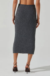 Neve Ribbed Sweater Midi Skirt