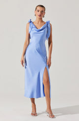 Allexina Satin Midi Dress