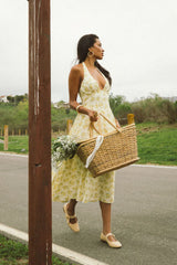 Alice Floral Halter Midi Dress