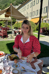 Short Sleeve Buttoned Midi Dress