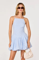Tionna Plaid Bubble Mini Dress