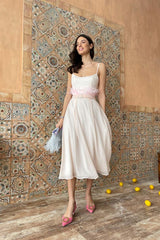 Bustier Dress with Feather Detail belt