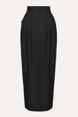 Lace Button Midi Skirt