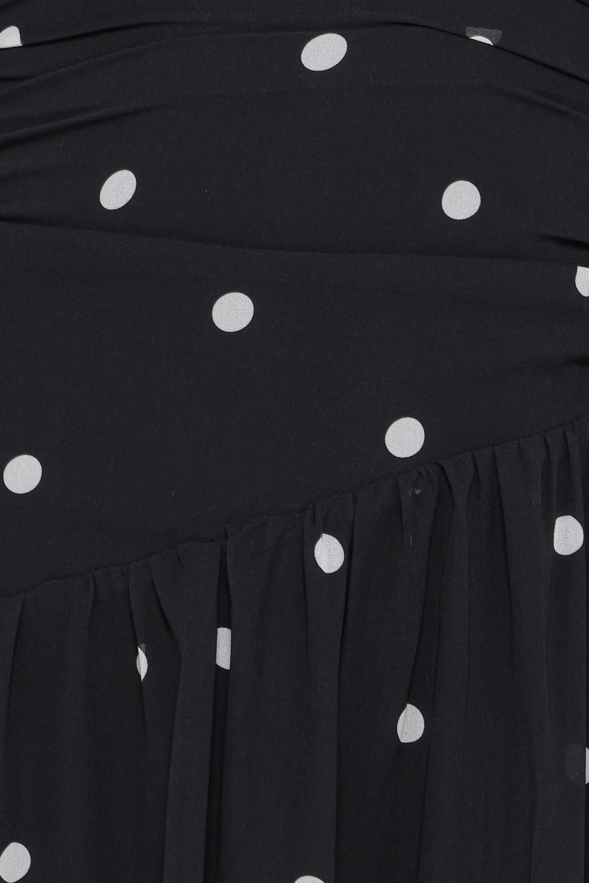 Levine Maxi Dress - Black Polka Dot
