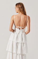 Faeryn Eyelet Tiered Maxi Dress