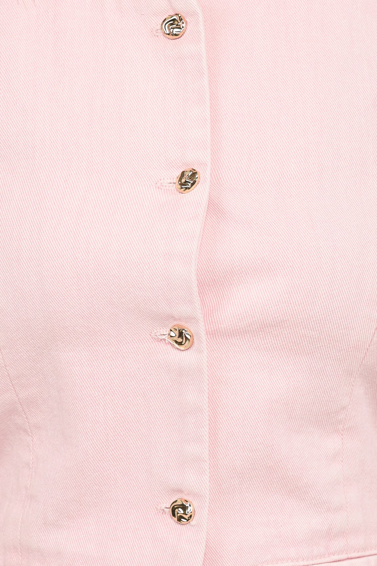 Ailis Denim Vest Top - Dusty Pink