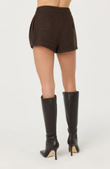 Sorine Wool Blend Pleated Shorts