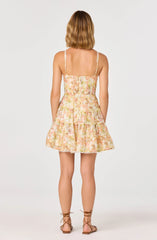 Tazia Scalloped Trim Tiered Mini Dress