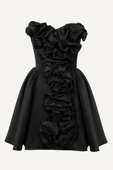 Mini Dress With Corset And Gathering