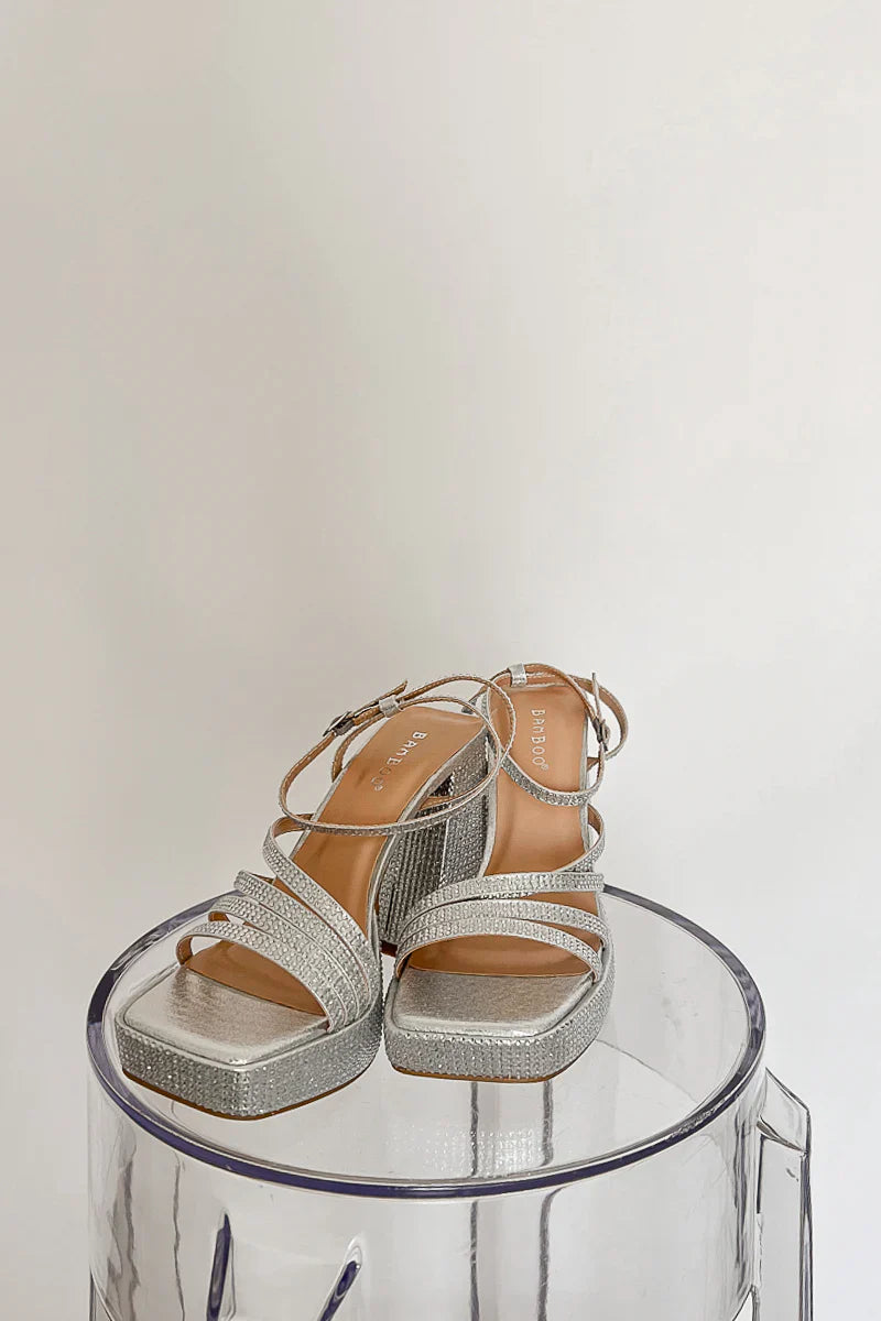 Luna Rhinestone Platform Heels