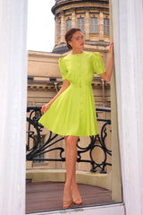 Button Front Mini Dress