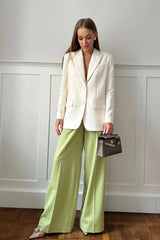Pleated Wide Leg Trousers