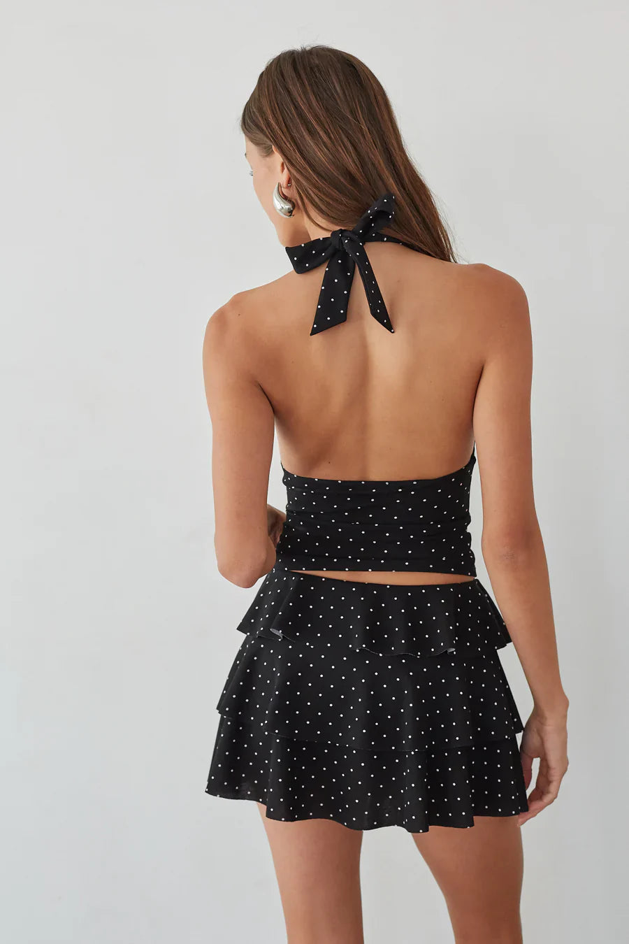 Gracie Polka Dot Ruffle Mini Skort