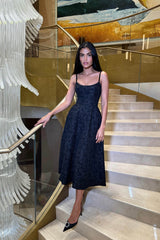 Jacquard Fitted Corset Bustier Dress