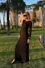 Knitted Long Sleeve Maxi Dress