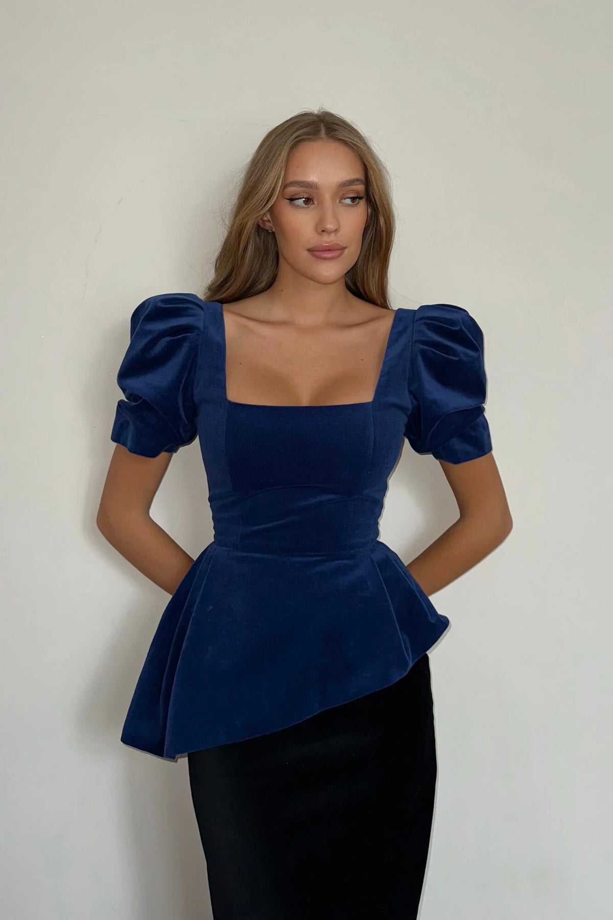 Square Neck Short Sleeve Top