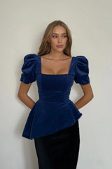 Square Neck Short Sleeve Top