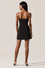 Halya Contrast Sequin Bow Dress