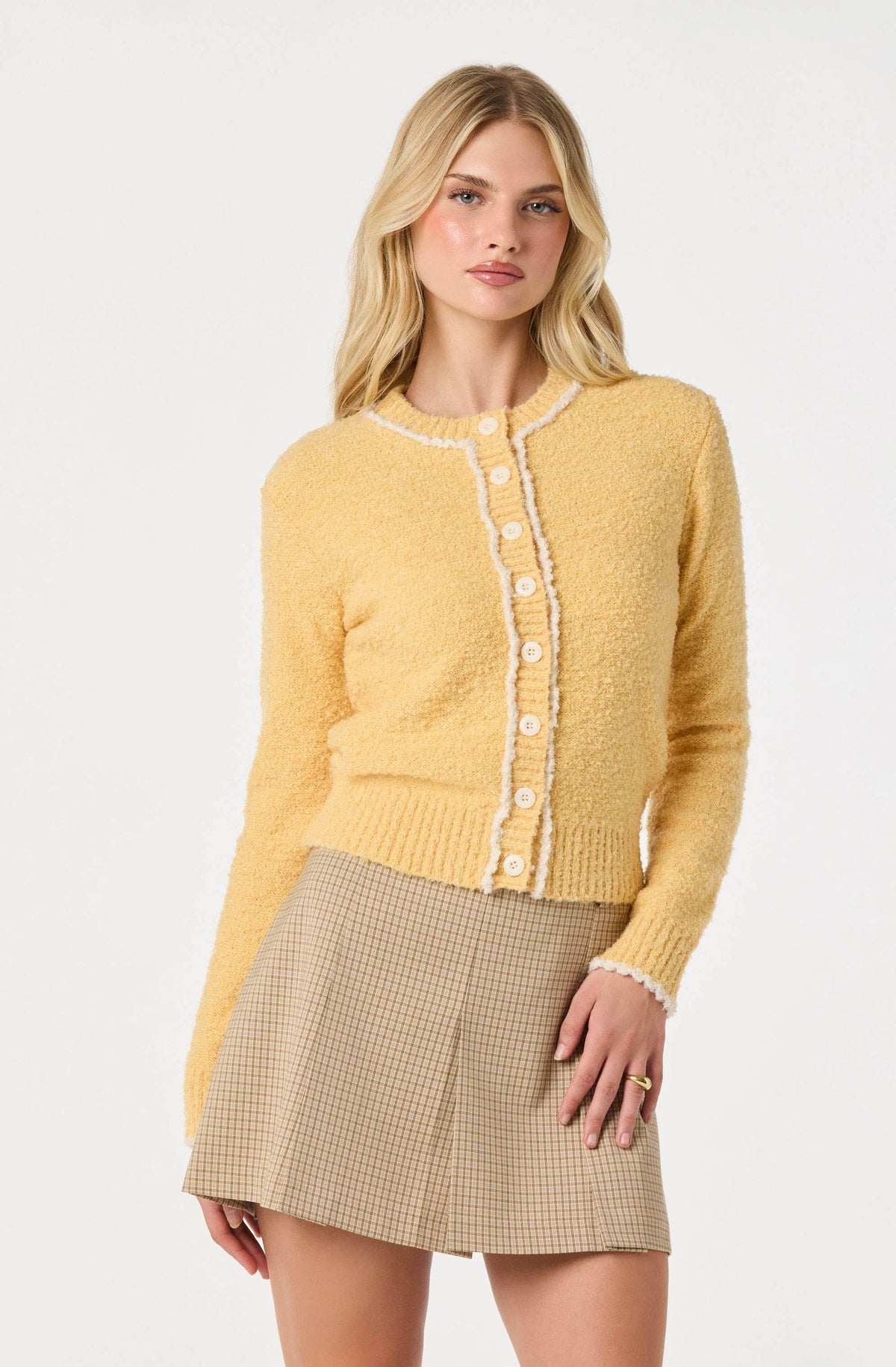 Wide Pleated Mini Skirt