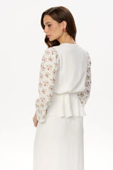 Long Sleeve Button Front Top