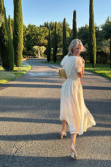 Sequin Button Front Midi Dress