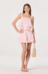 Delia Tiered Ruffle Mini Skirt