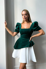 Square Neck Short Sleeve Top
