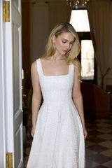 "Clarté" Midi Dress Embroidered With Sequins And Beads