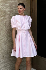Button Front Mini Dress
