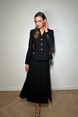 Side Slit Midi Skirt