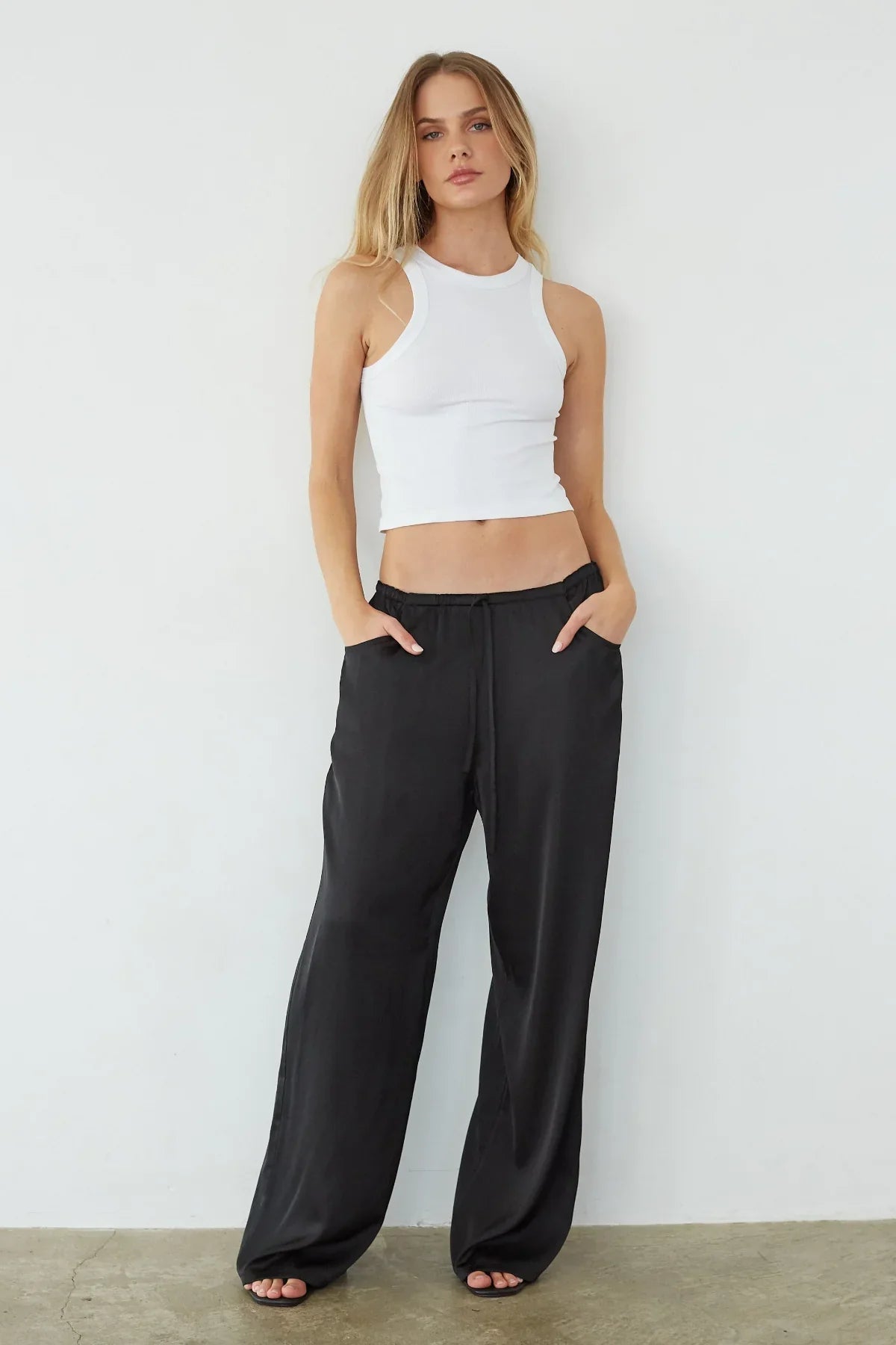 Leo Satin Drawstring Pants
