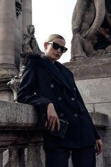 Short Coat with removable Feather Detail