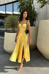 Flowy Slit Midi Dress