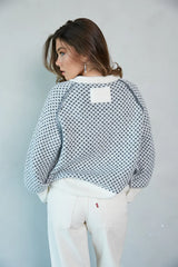 Ramona Ditsy Argyle Sweater