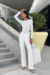 Bodysuit in Textured Jacquard-Knit