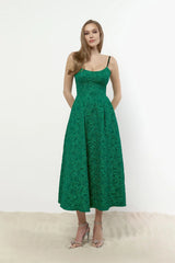 Jacquard Fitted Corset Bustier Dress