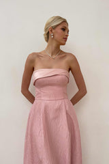 Jacquard Midi Dress with Satin Turn-up