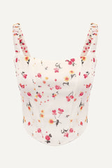 Silk Embossed Corset Top