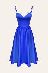 Bustier Pleated Bust Cups Midi Dress