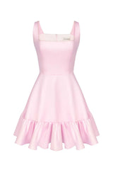 Bottom Flounced Strap Mini Dress