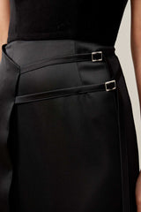 Velvet Bodice Decorated Straps Midi Dress