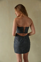 Royce Faux Leather Mini Dress