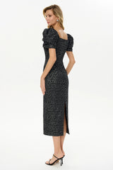 Sweetheart Denim Midi Dress