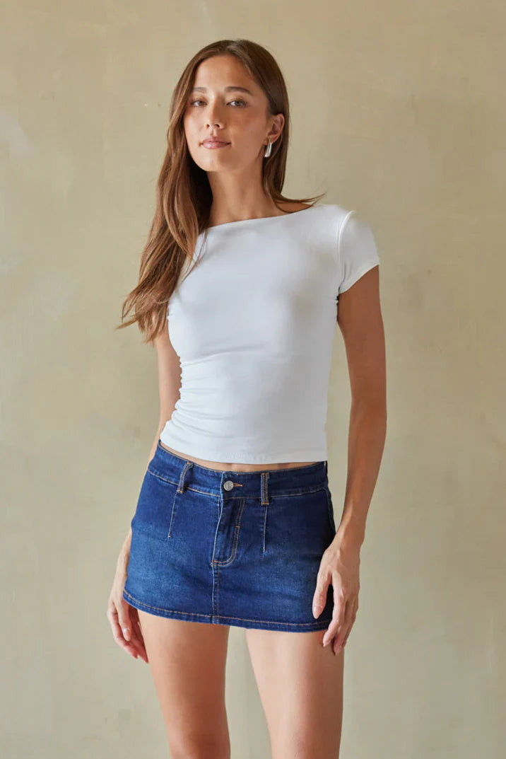 Hartley Denim Mini Skort