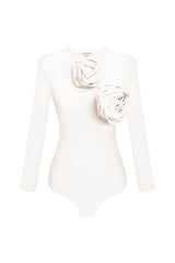 Rose Detail Knitted Bodysuit