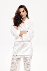 Cropped Double Breasted Coat