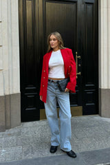 Cropped Double Breasted Coat